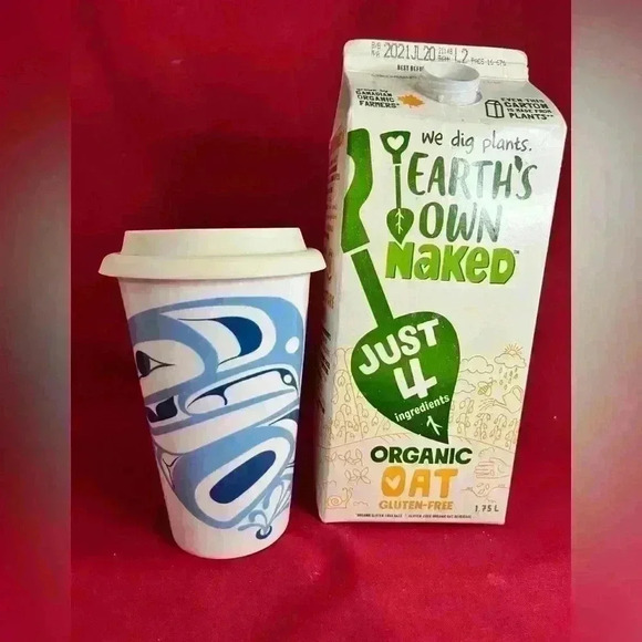 Ceramic Native Mug with lid - Picture 5 of 5